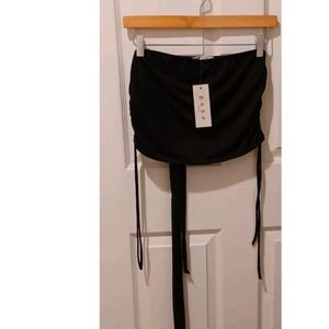 GAZE DTLA HALTER CROP WRAP AROUND CONVERTIBLE ADJUSTABLE TIE STRAP TANK TOP